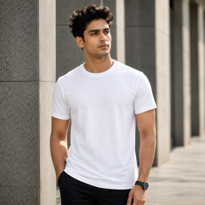 Premium White Jersey T-Shirt – Lightweight & Breathable